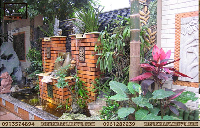 Thi công tiểu cảnh sân vườn